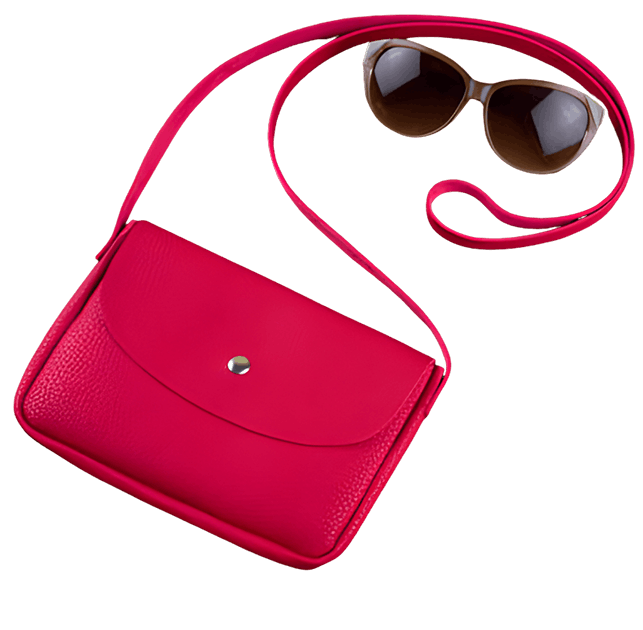Magenta Leather Crossbody image